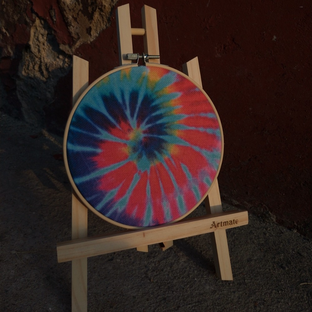 Gherghef - cadou personalizat cu text brodat, tie dye - imagine 2